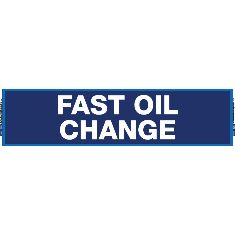 2' x 8' FullSpeed Automotive Fast Oil Change Mesh Bay Banner - BLUE