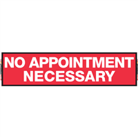 2' x 8' FullSpeed Automotive Red No Appointment Necessary Mesh Bay Banner (single-sided)
