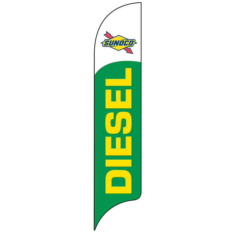 15' Sunoco Green Diesel AdverSail Flag 