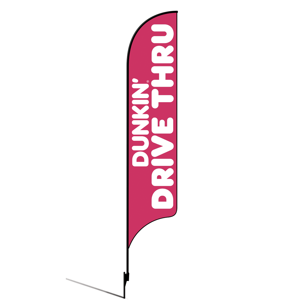 15' Dunkin' Donuts Pink Drive Thru AdverSail Flag Kit