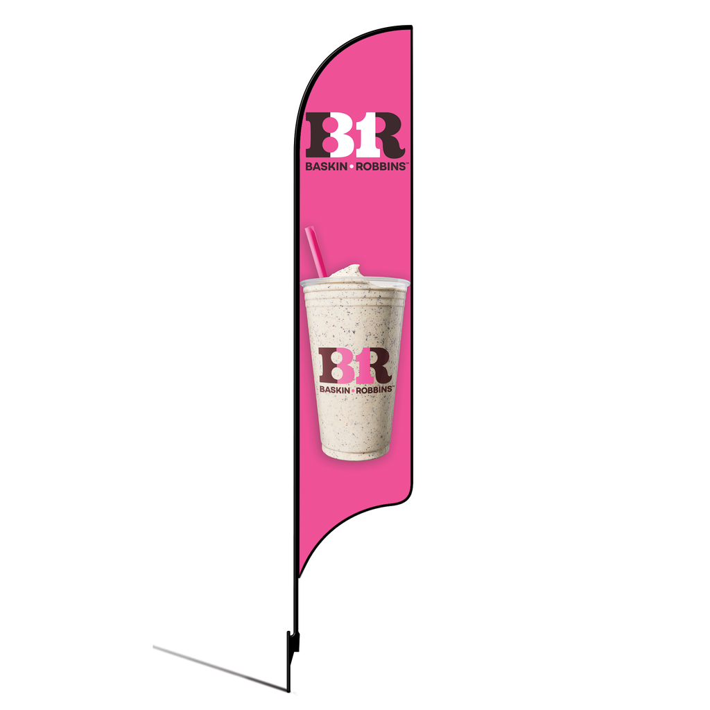 15' Baskin Robbins Pink Milkshake AdverSail Flag Kit