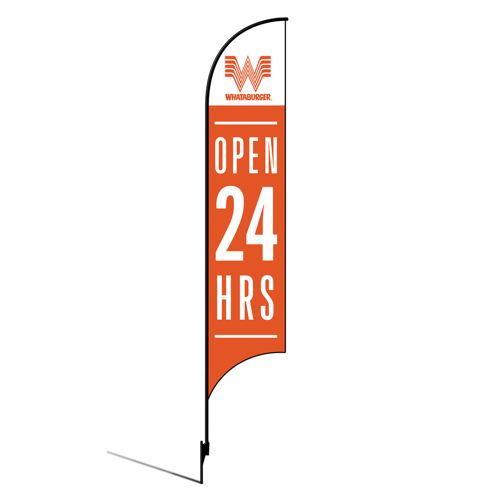 Kit for 15' Whataburger Open 24 Hours orange AdverSail