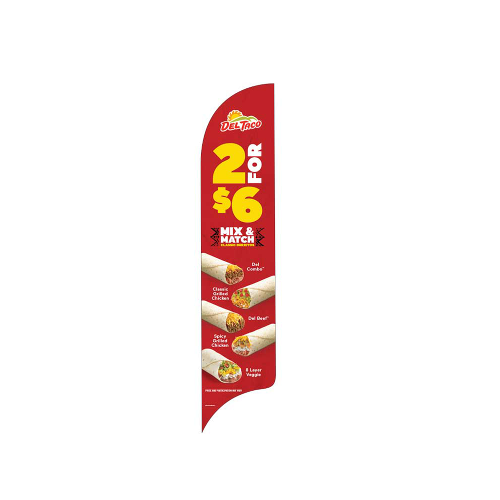 15' Del Taco 2 for $6 Mix and Match AdverSail Flag