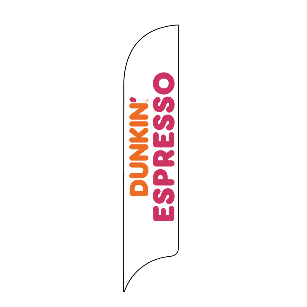 15' Dunkin' Donuts White Espresso AdverSail Flag